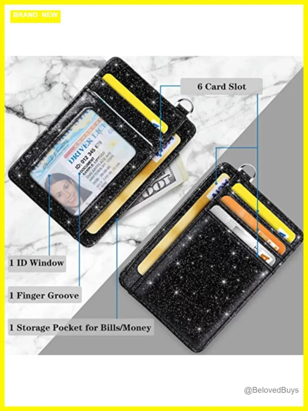 Minimalist Slim RFID Blocking Card Holder Wallet Faux Leather